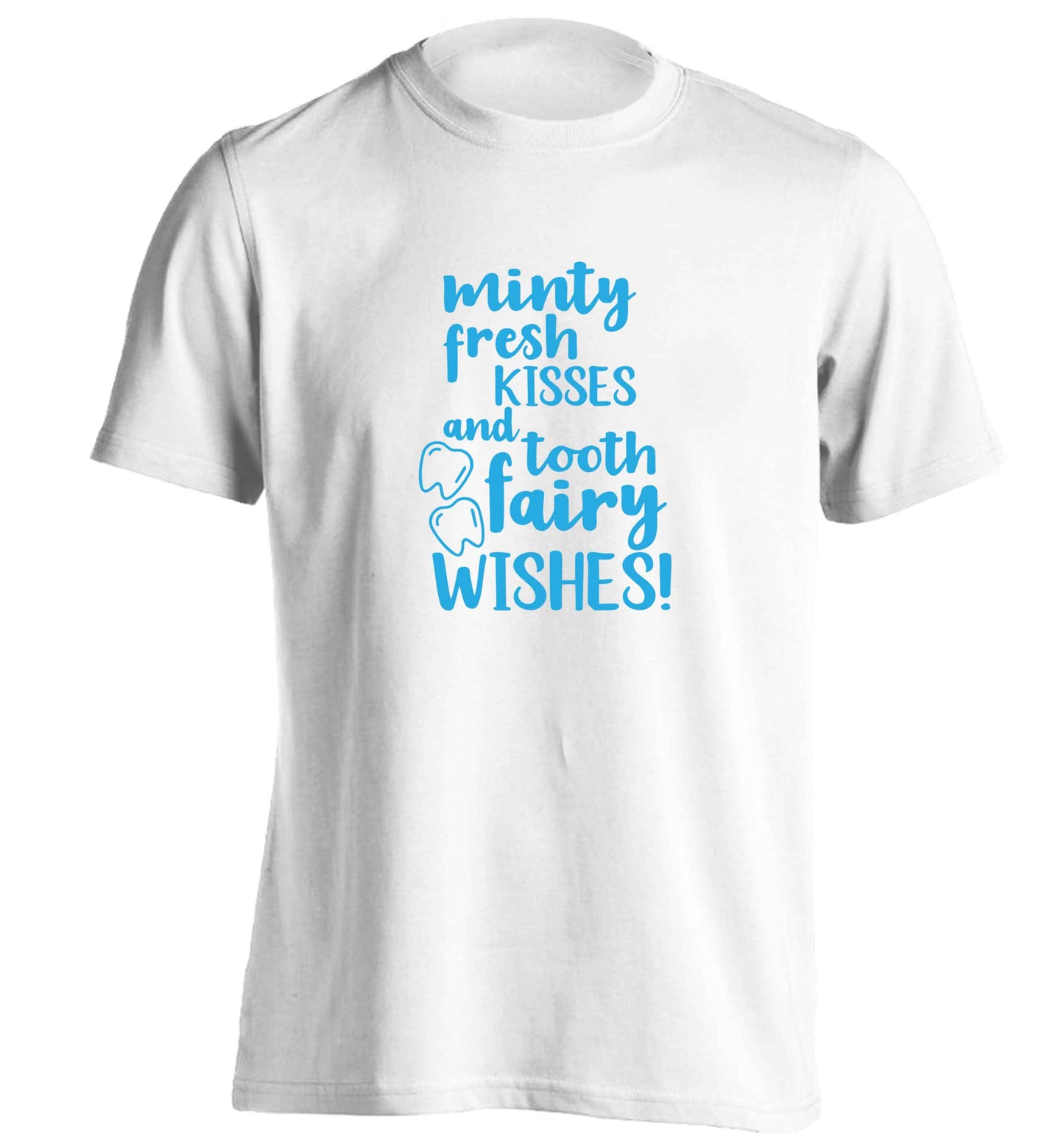 Minty Kisses Tooth Fairy adults unisex white Tshirt 2XL