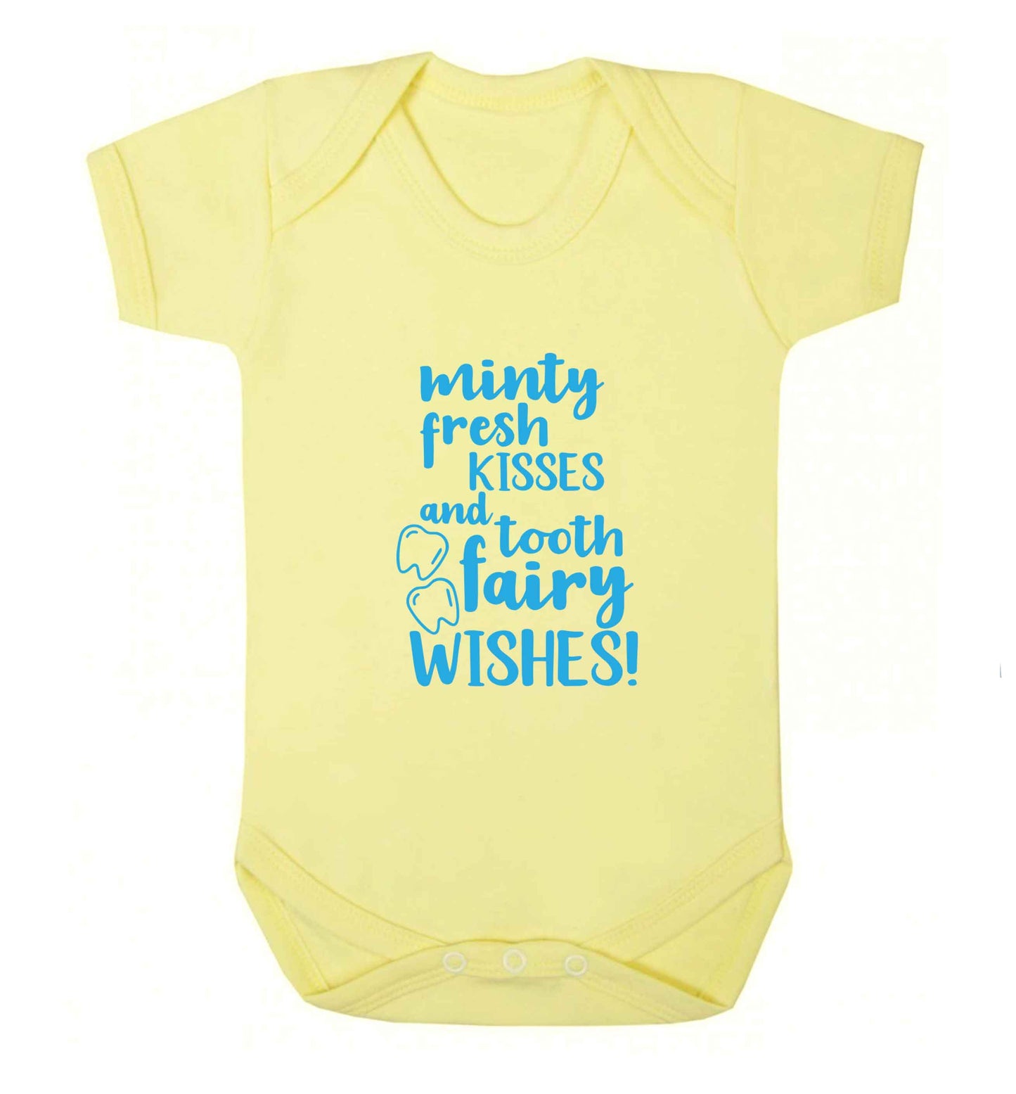 Minty Kisses Tooth Fairy baby vest pale yellow 18-24 months