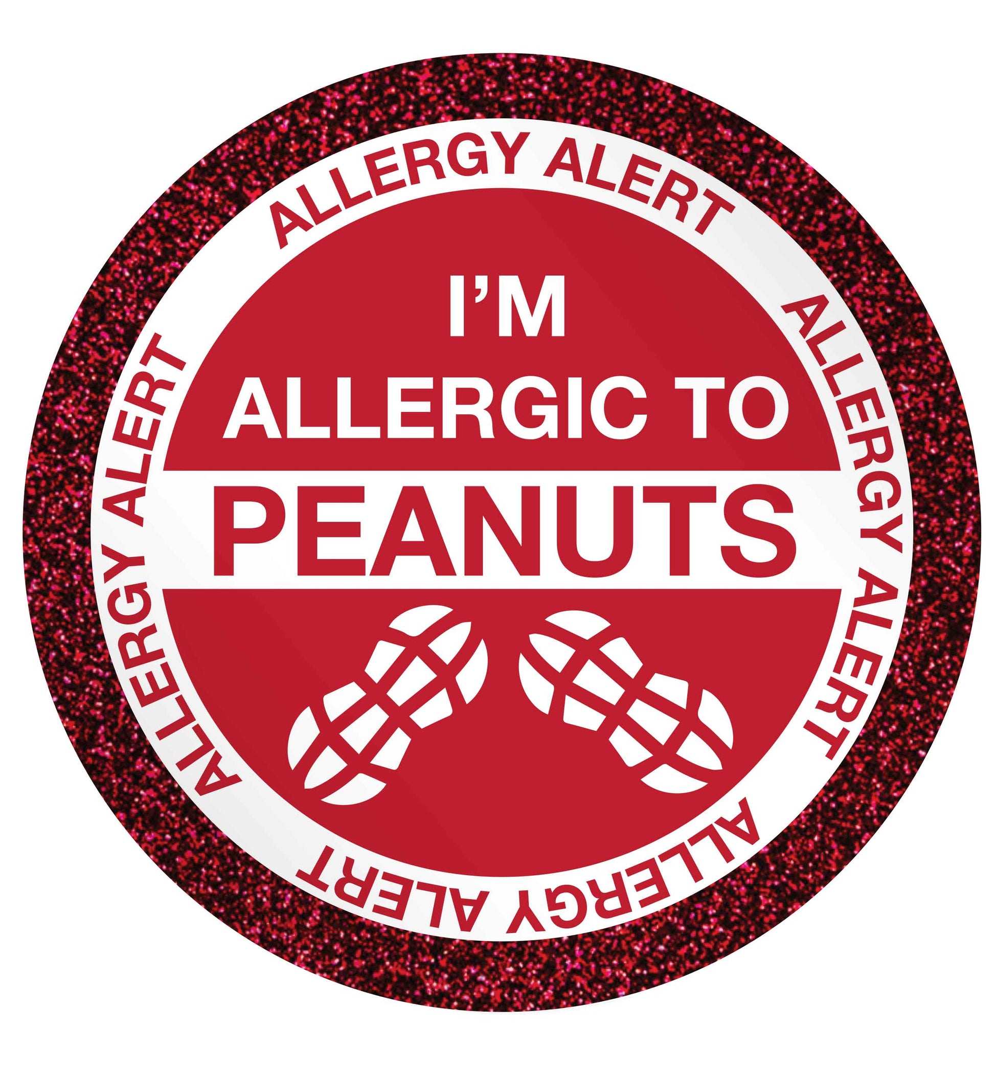 I'm allergic to peanuts 24 @ 45mm matt circle stickers