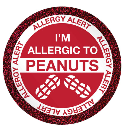 I'm allergic to peanuts 24 @ 45mm matt circle stickers