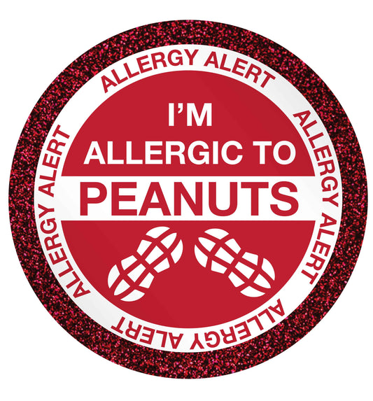 I'm allergic to peanuts 24 @ 45mm matt circle stickers