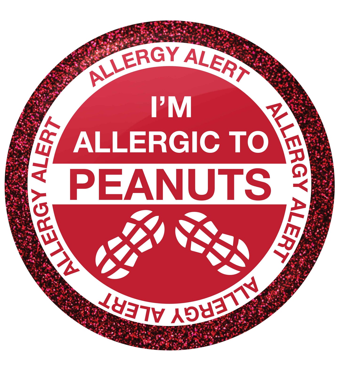 I'm allergic to peanuts small 25mm Pin badge