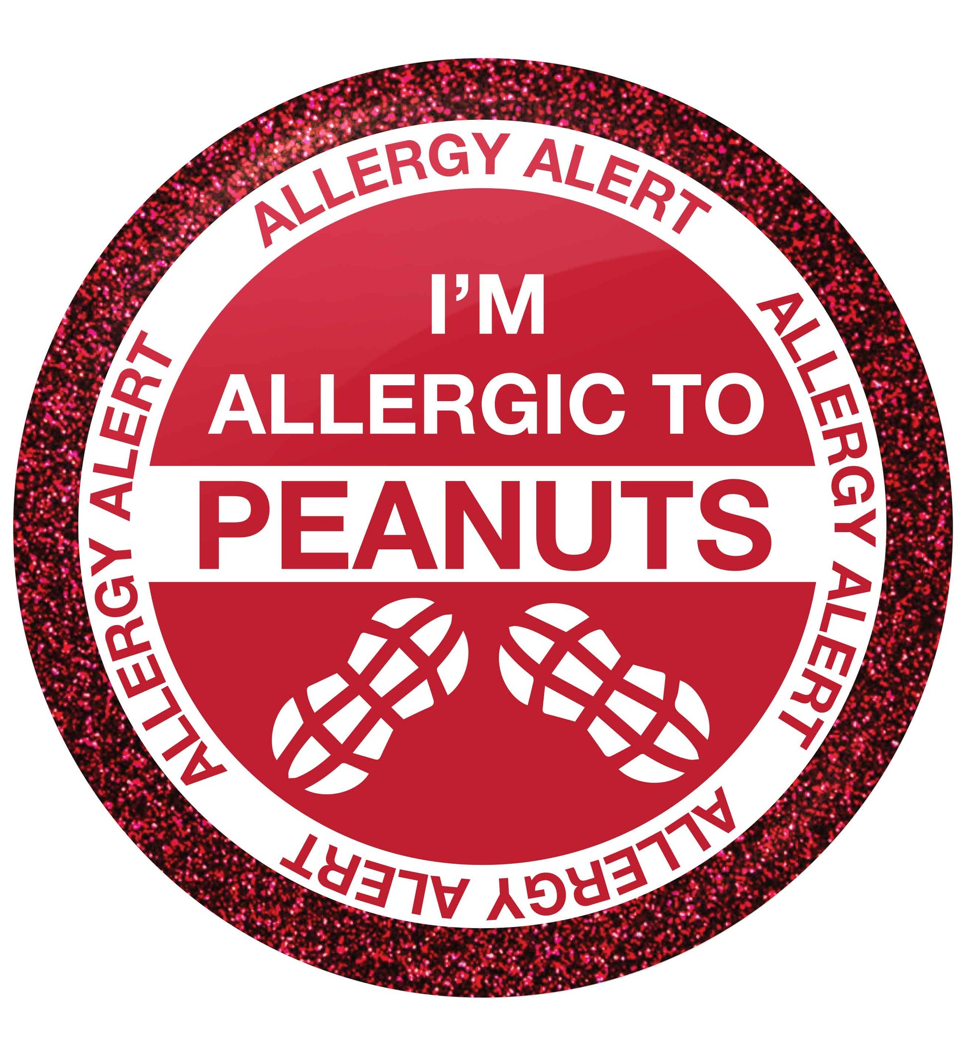 I'm allergic to peanuts small 25mm Pin badge