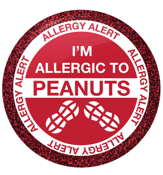I'm allergic to peanuts small 25mm Pin badge