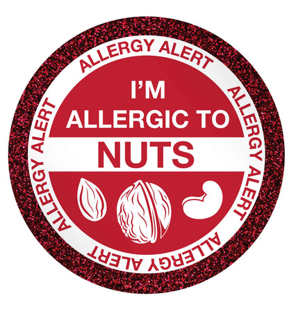 I'm allergic to nuts 24 @ 45mm matt circle stickers