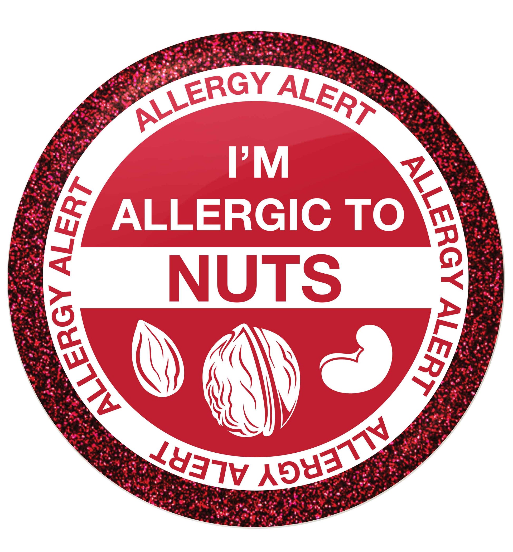I'm allergic to nuts small 25mm Pin badge