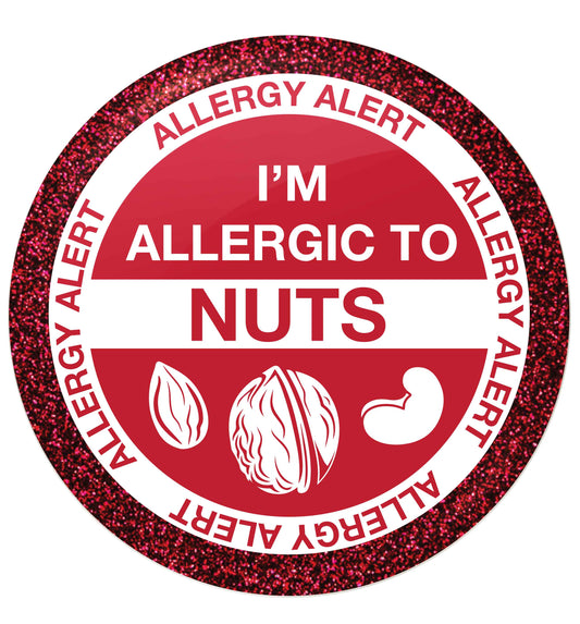 I'm allergic to nuts small 25mm Pin badge