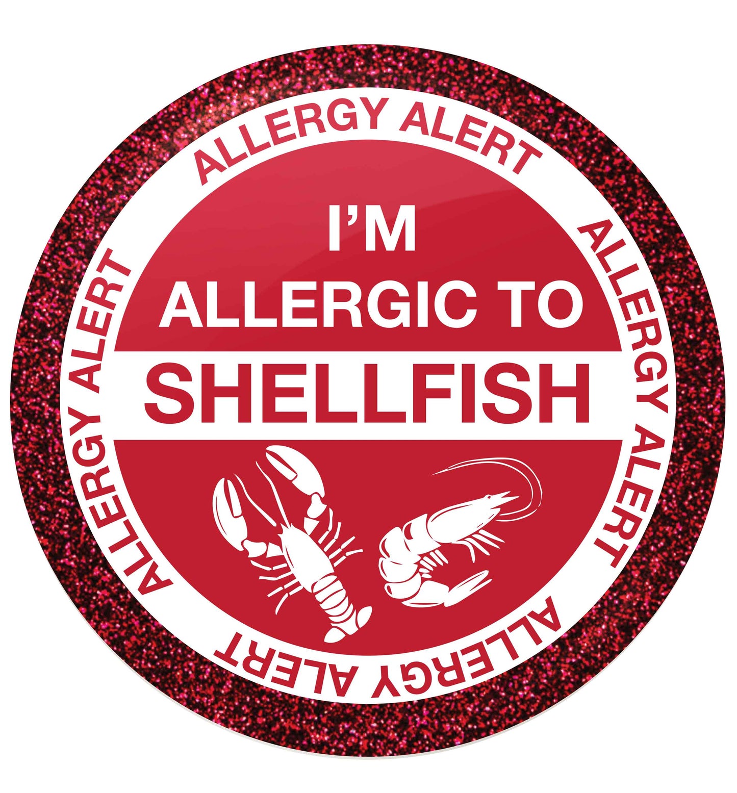 I'm allergic to shellfish 24 @ 45mm matt circle stickers