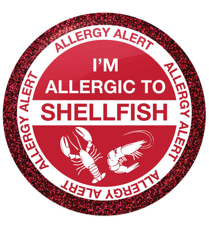 I'm allergic to shellfish 24 @ 45mm matt circle stickers