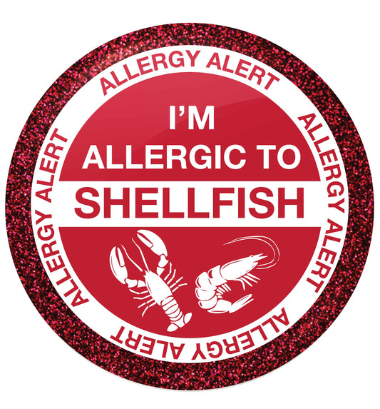 I'm allergic to shellfish 24 @ 45mm matt circle stickers