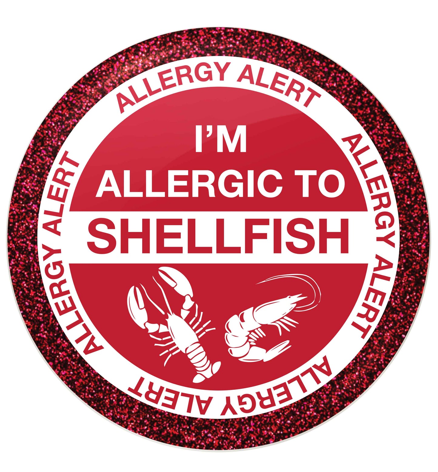 I'm allergic to shellfish small 25mm Pin badge