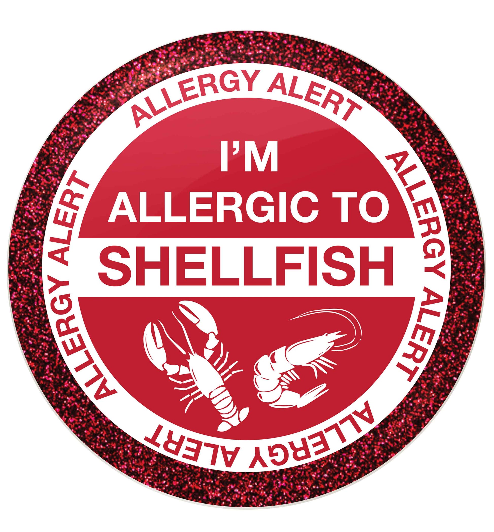 I'm allergic to shellfish small 25mm Pin badge