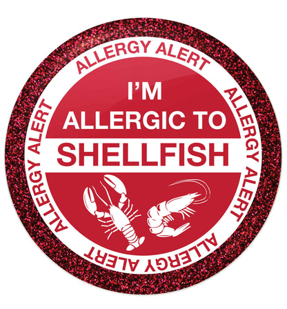 I'm allergic to shellfish small 25mm Pin badge