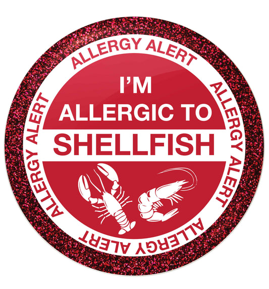 I'm allergic to shellfish small 25mm Pin badge