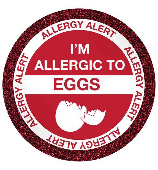 I'm allergic to eggs 24 @ 45mm matt circle stickers