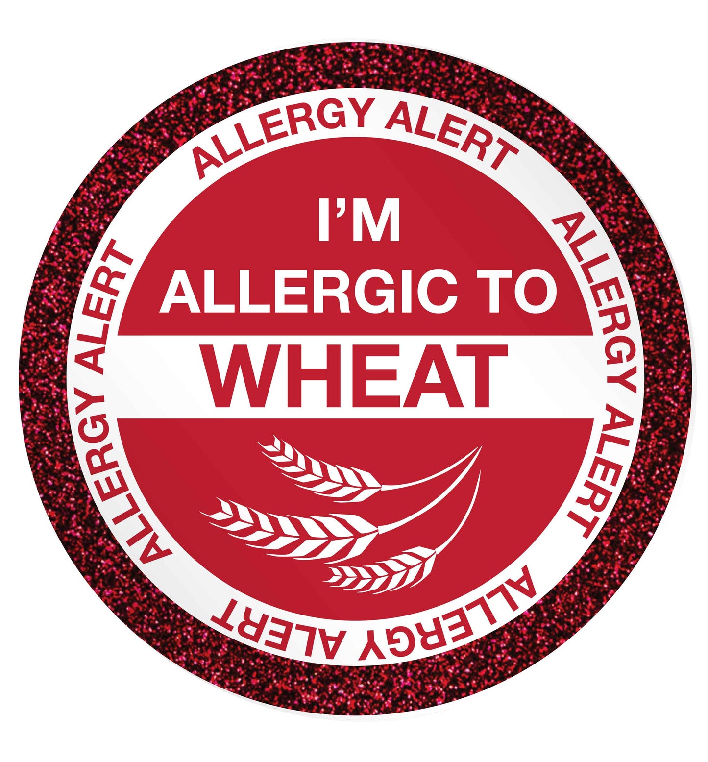 I'm allergic to wheat 24 @ 45mm matt circle stickers
