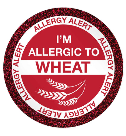 I'm allergic to wheat 24 @ 45mm matt circle stickers
