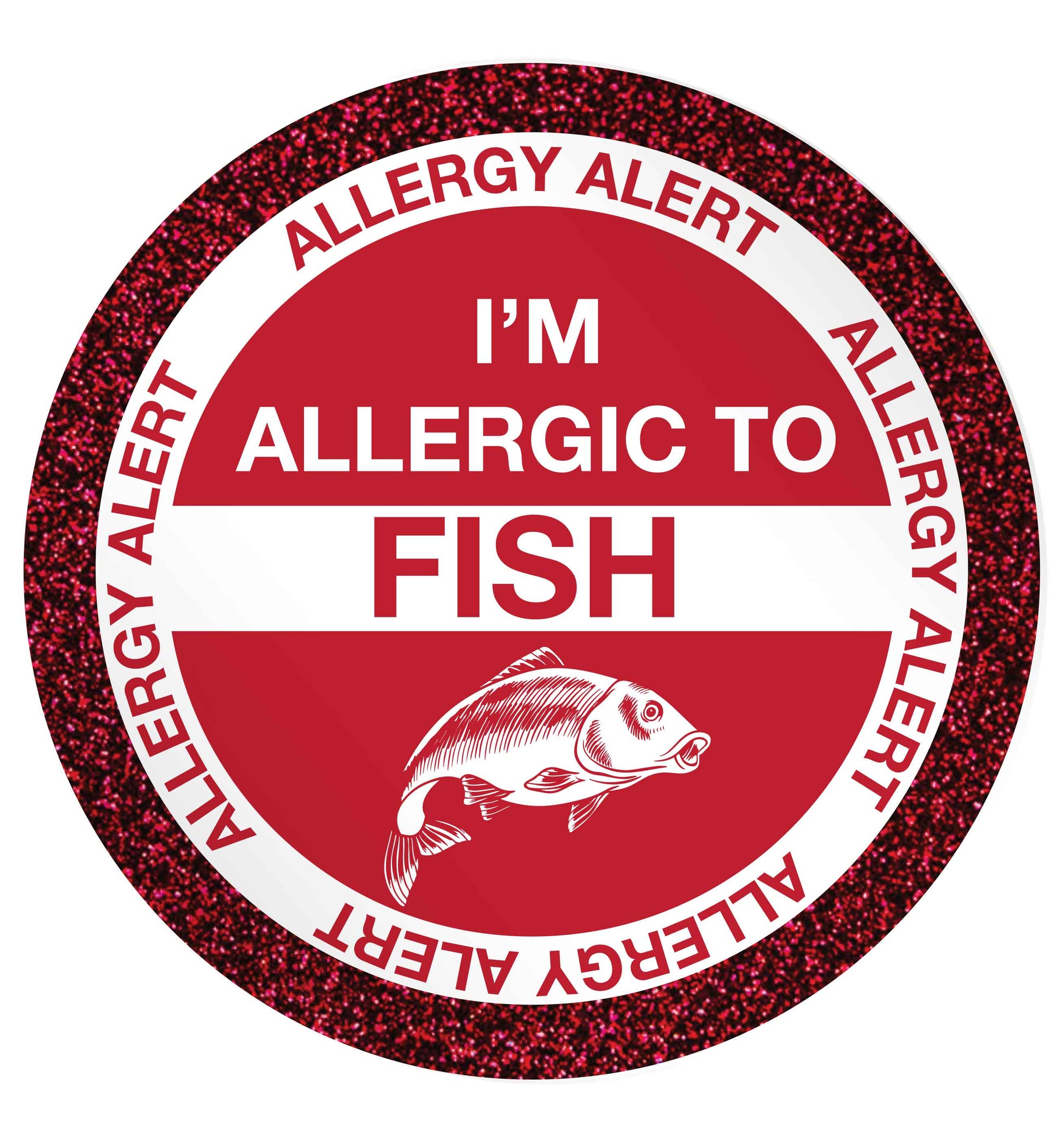 I'm allergic to fish 24 @ 45mm matt circle stickers