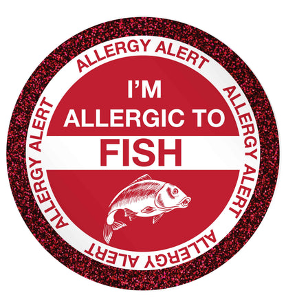I'm allergic to fish 24 @ 45mm matt circle stickers