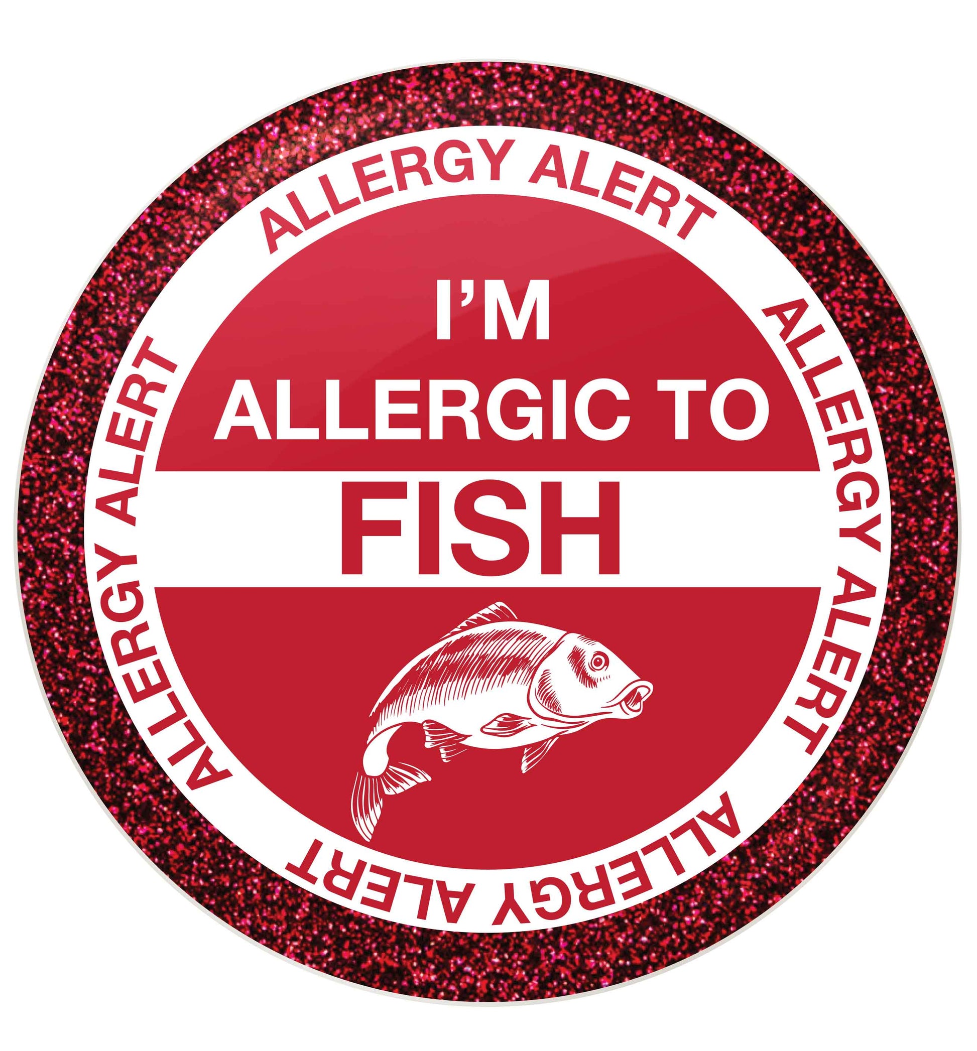 I'm allergic to fish small 25mm Pin badge