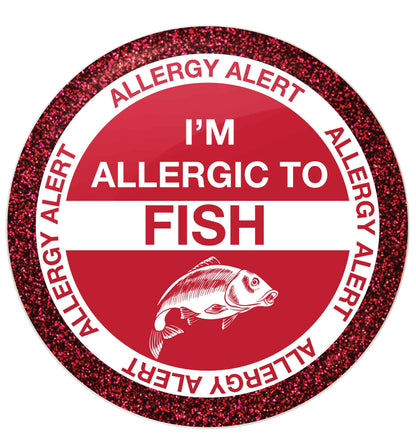 I'm allergic to fish small 25mm Pin badge