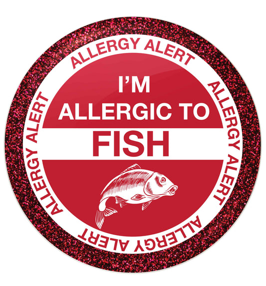 I'm allergic to fish small 25mm Pin badge
