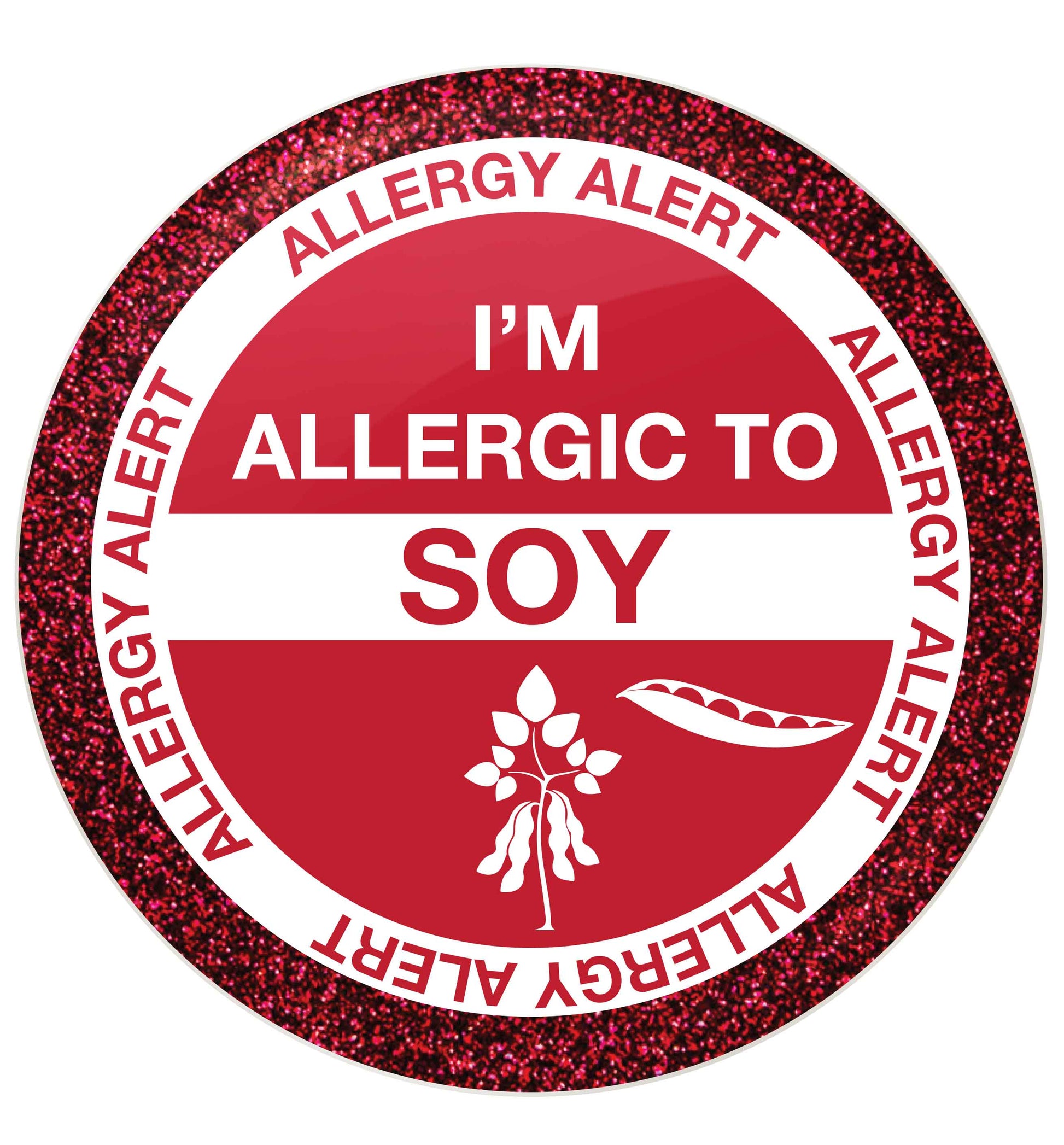 I'm allergic to soy small 25mm Pin badge