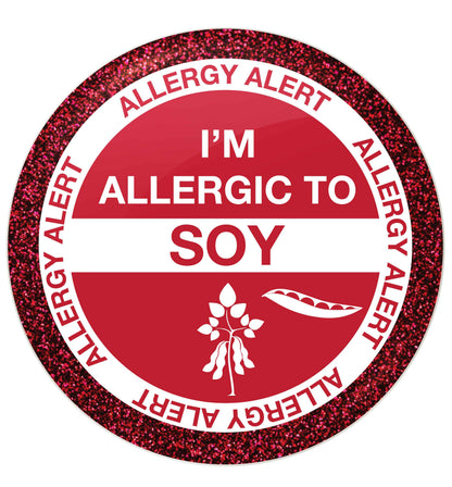 I'm allergic to soy small 25mm Pin badge