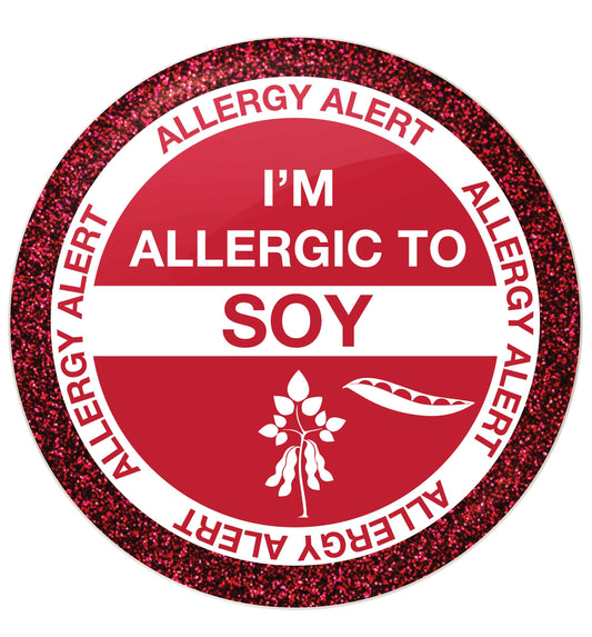 I'm allergic to soy small 25mm Pin badge