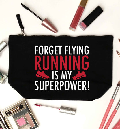 Crazy running dude black makeup bag