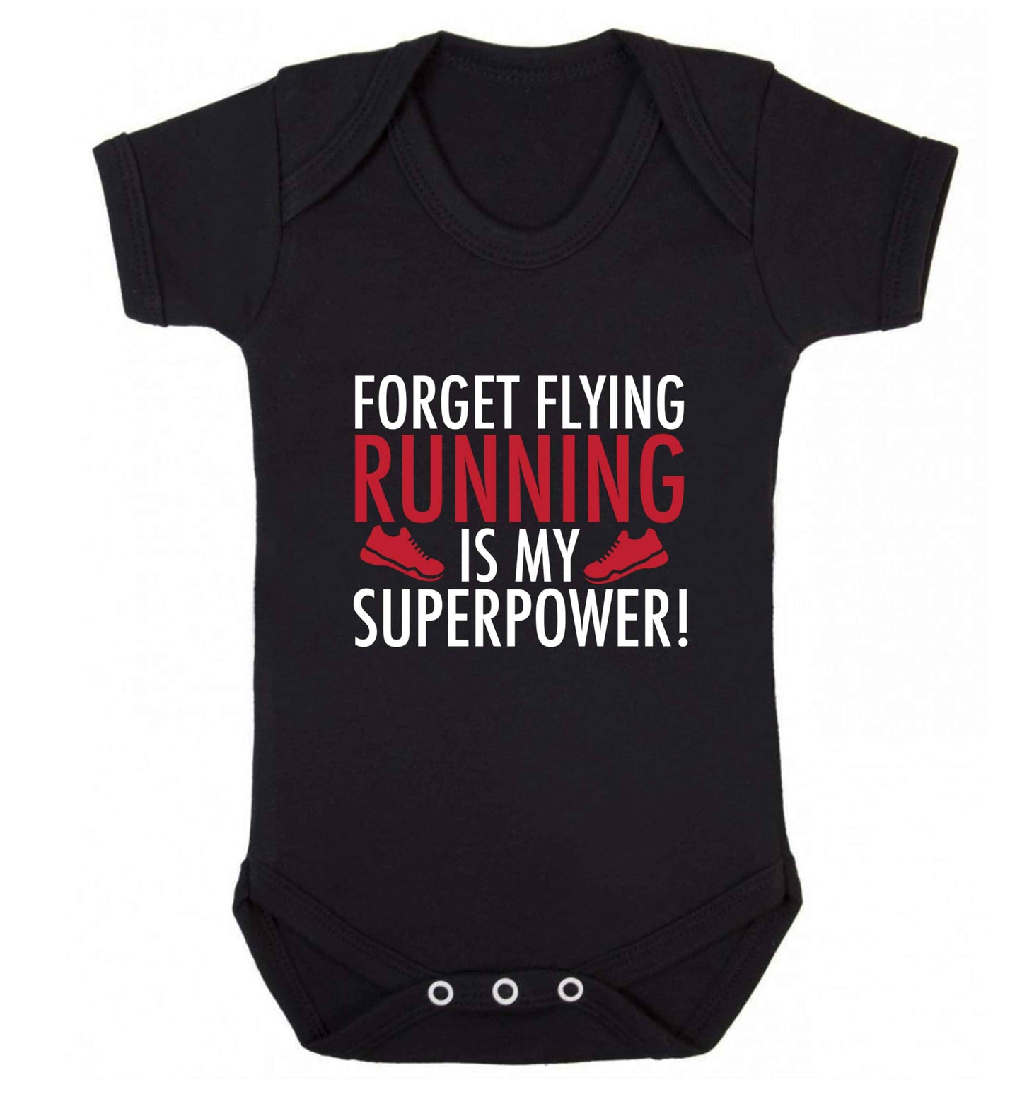 Forget flying running is my superpower baby vest black 18-24 months
