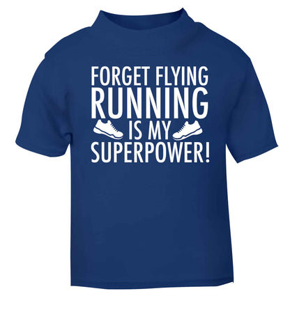 Crazy running dude blue baby toddler Tshirt 2 Years