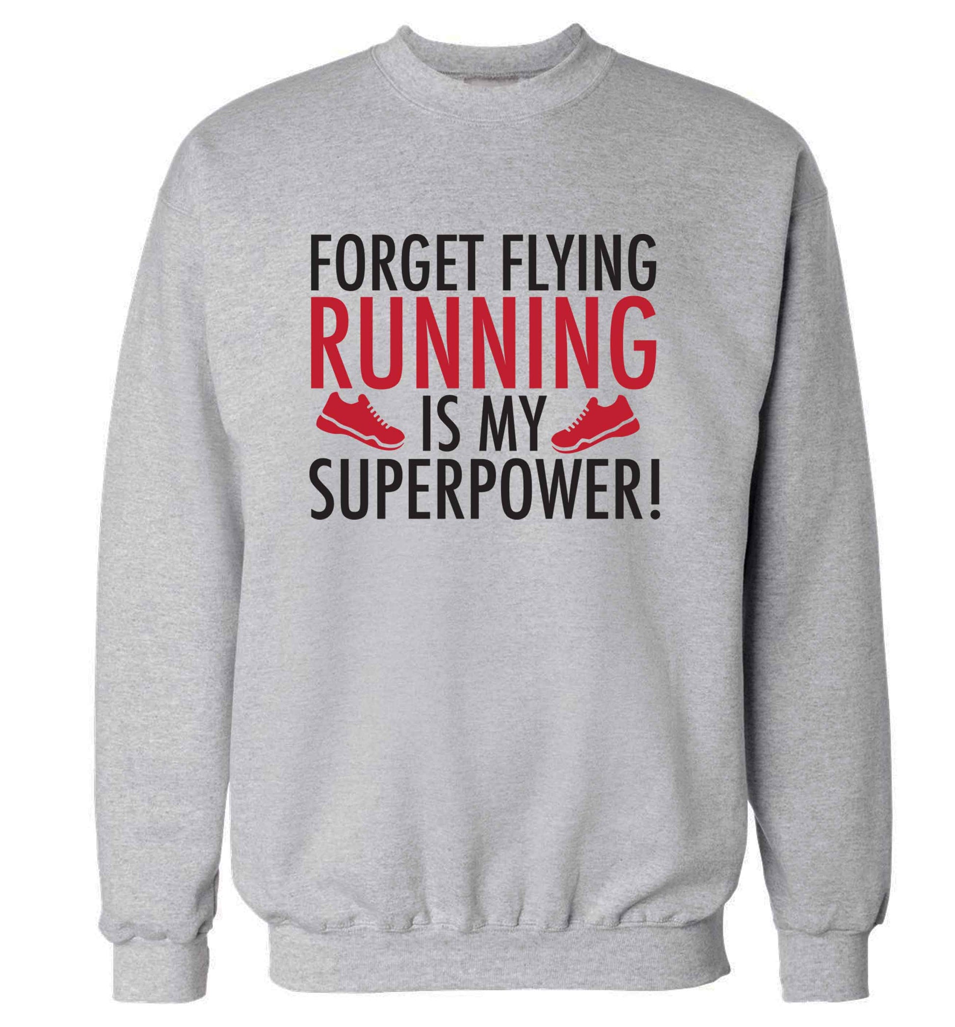 Crazy running dude adult's unisex grey sweater 2XL