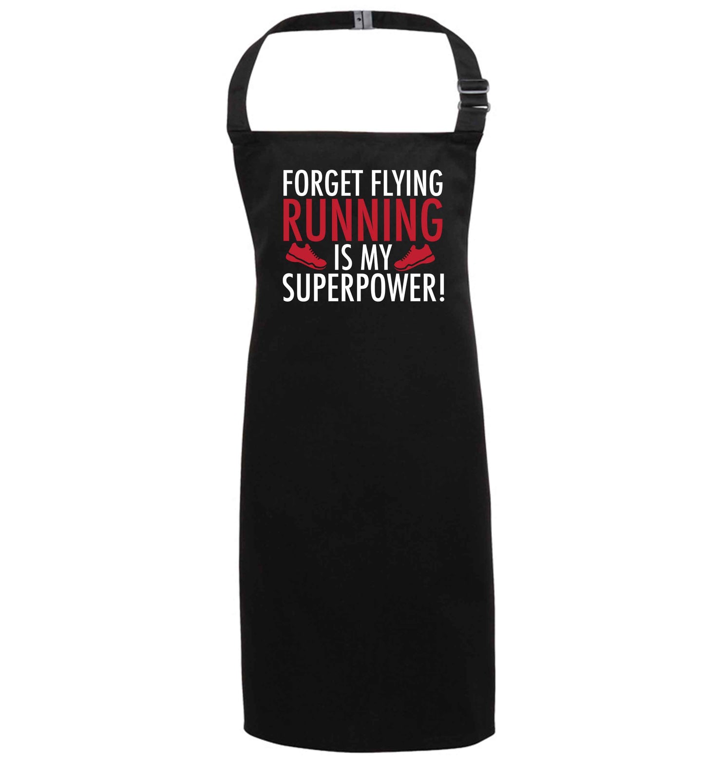 Crazy running dude black apron 7-10 years