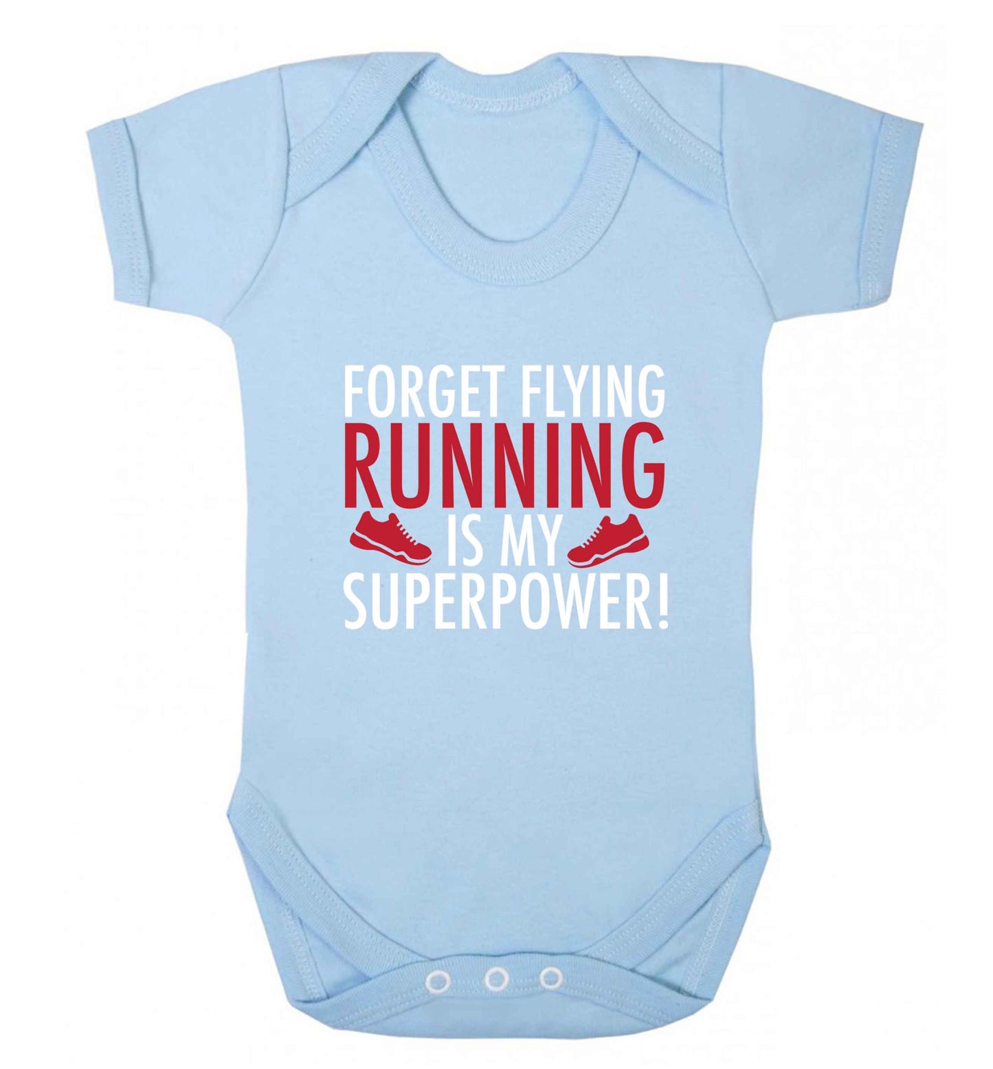 Crazy running dude baby vest pale blue 18-24 months