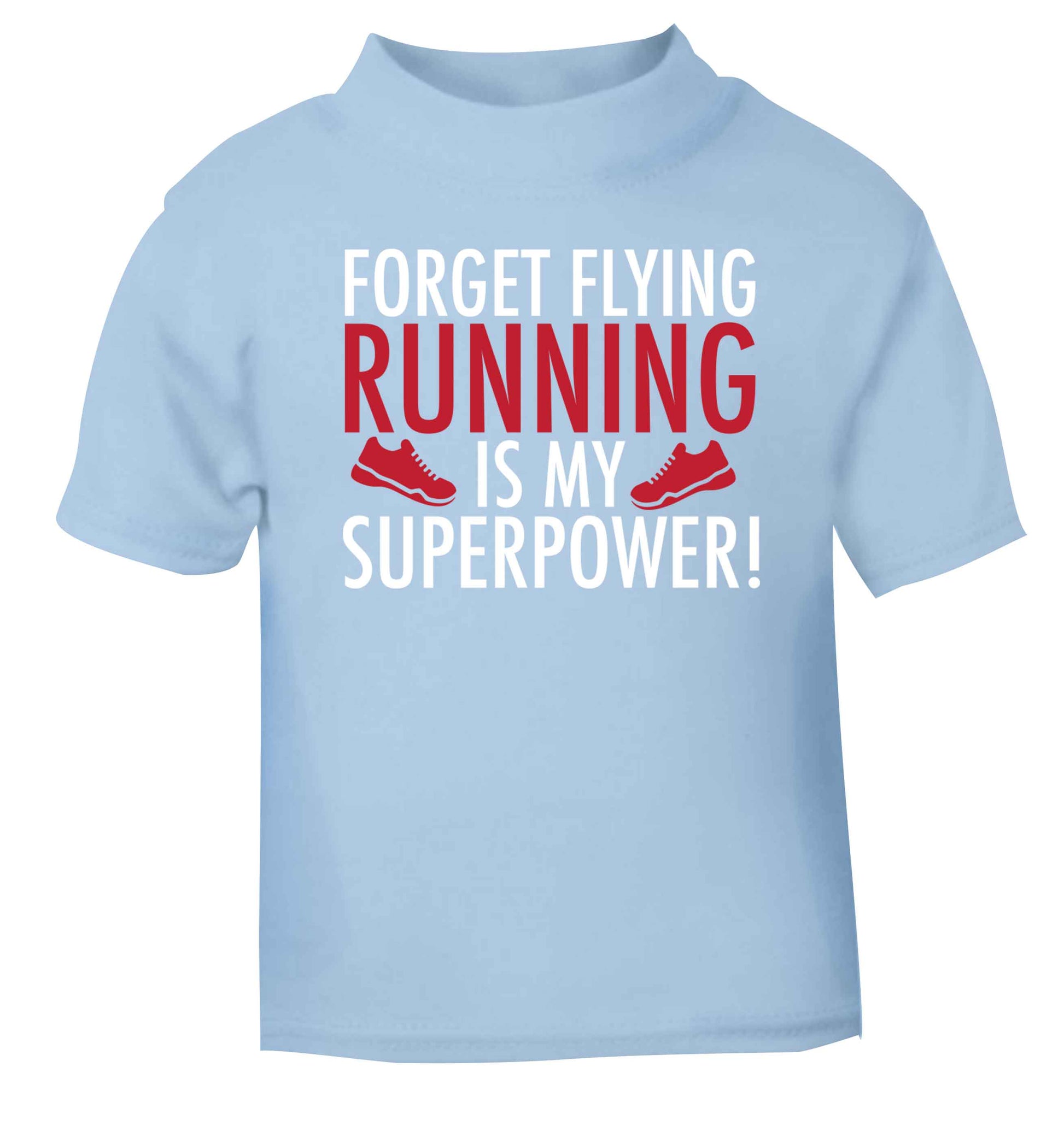 Crazy running dude light blue baby toddler Tshirt 2 Years