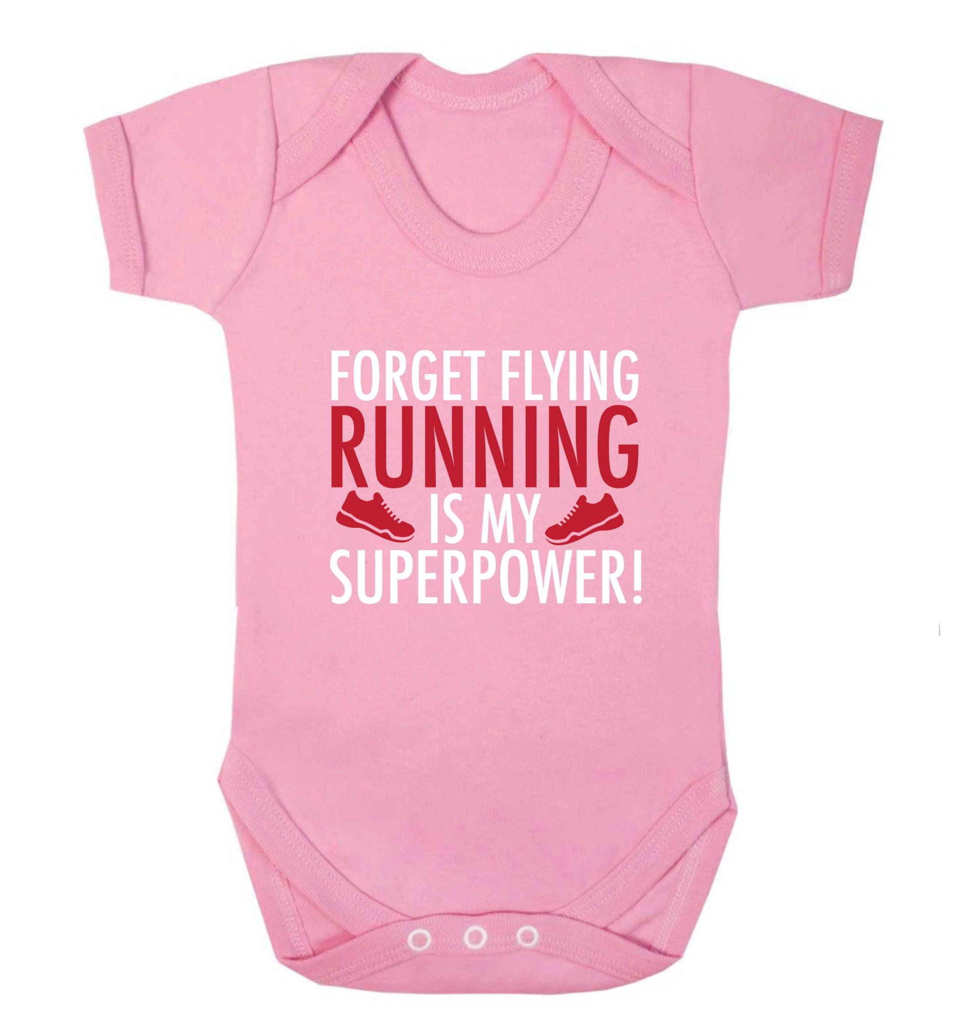 Forget flying running is my superpower baby vest pale pink 18-24 months