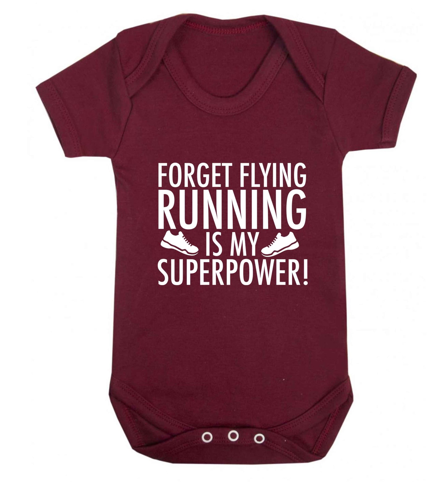 Forget flying running is my superpower baby vest maroon 18-24 months