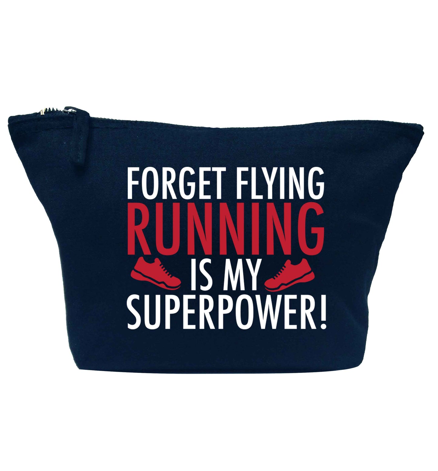Crazy running dude navy makeup bag