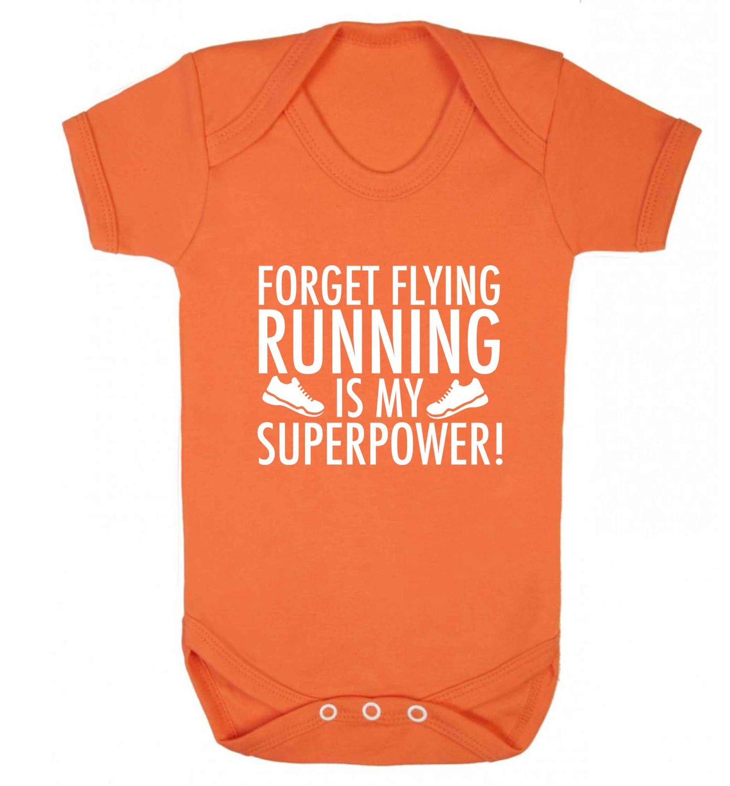 Forget flying running is my superpower baby vest orange 18-24 months