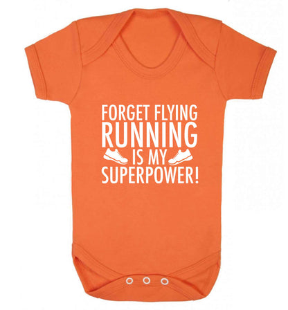 Forget flying running is my superpower baby vest orange 18-24 months