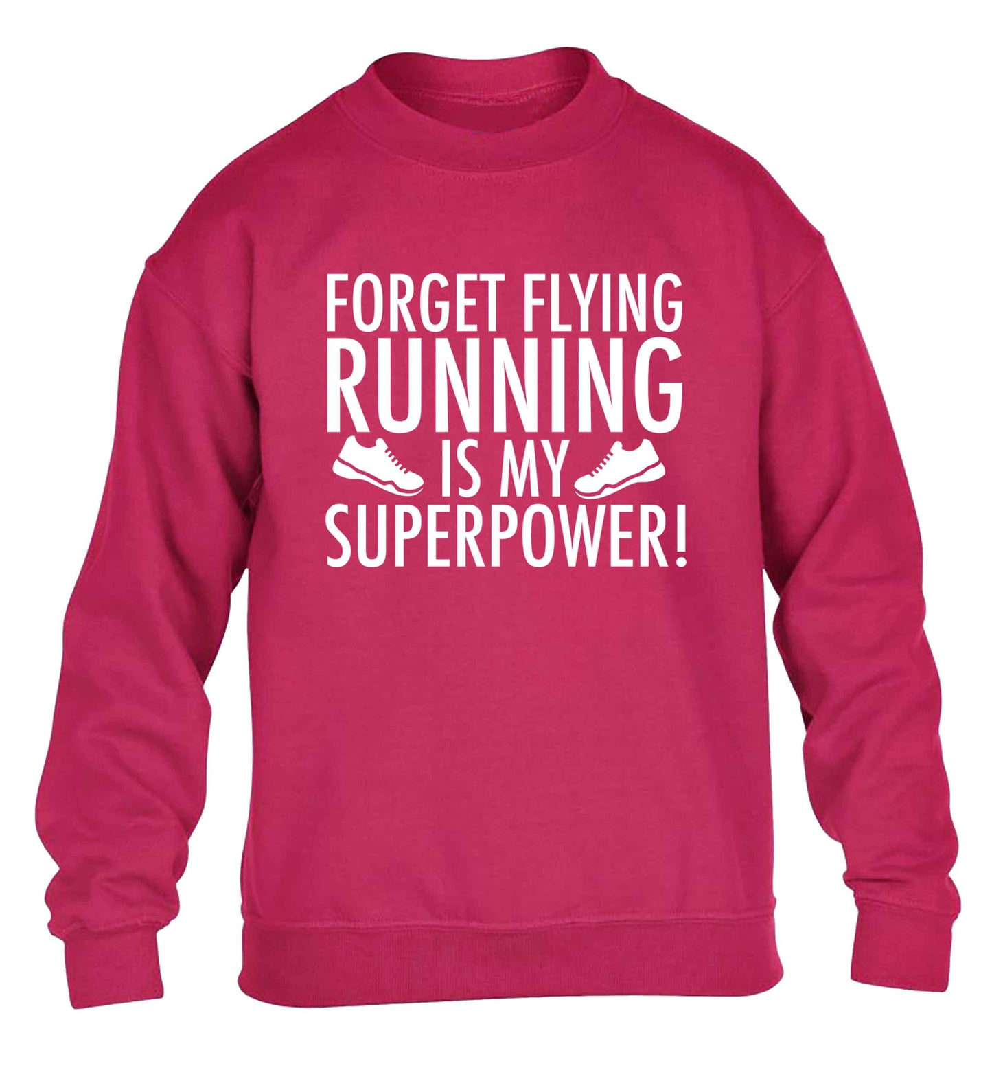 Crazy running dude children's pink sweater 12-13 Years