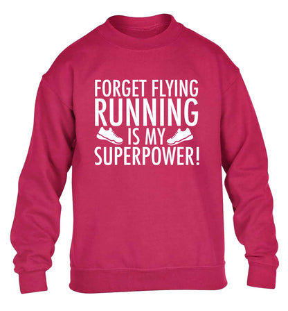 Crazy running dude children's pink sweater 12-13 Years