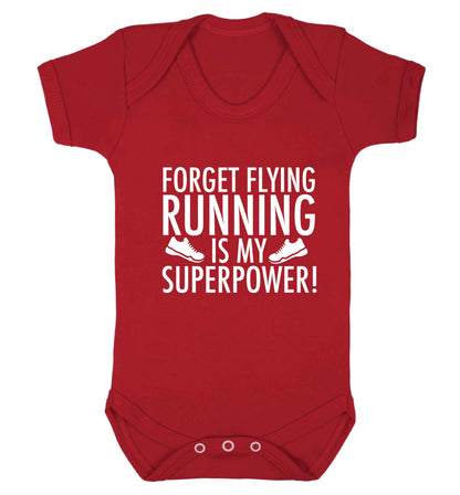 Forget flying running is my superpower baby vest red 18-24 months