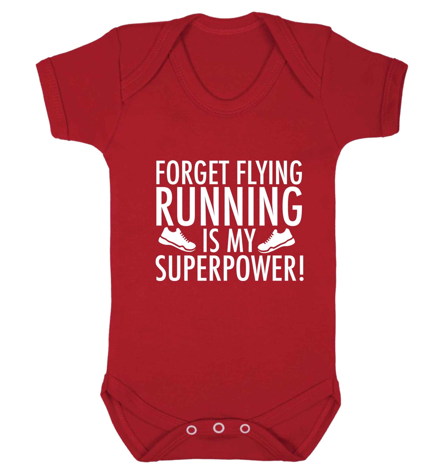 Crazy running dude baby vest red 18-24 months
