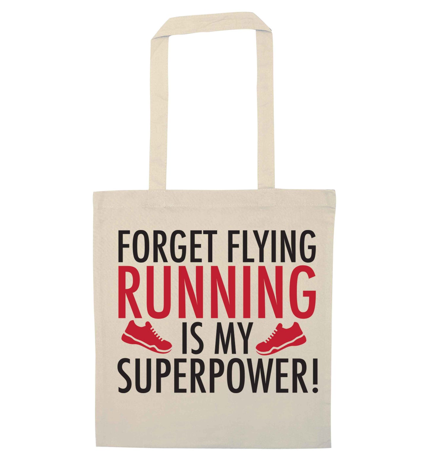 Crazy running dude natural tote bag