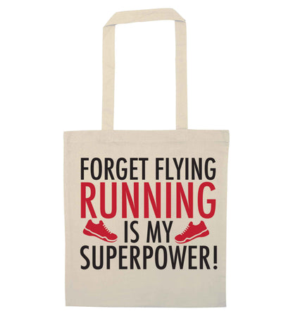 Crazy running dude natural tote bag