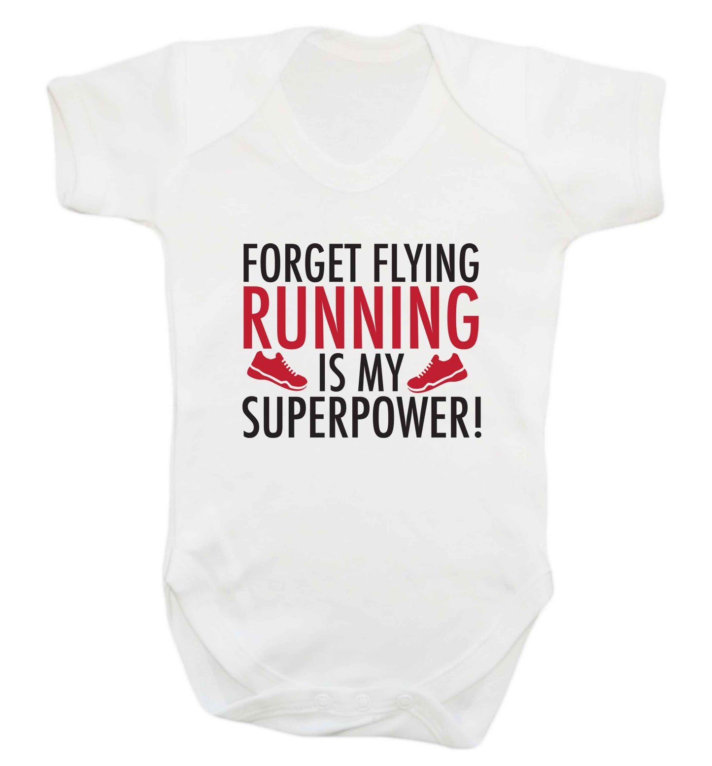 Crazy running dude baby vest white 18-24 months