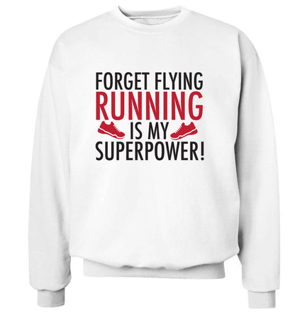 Crazy running dude adult's unisex white sweater 2XL