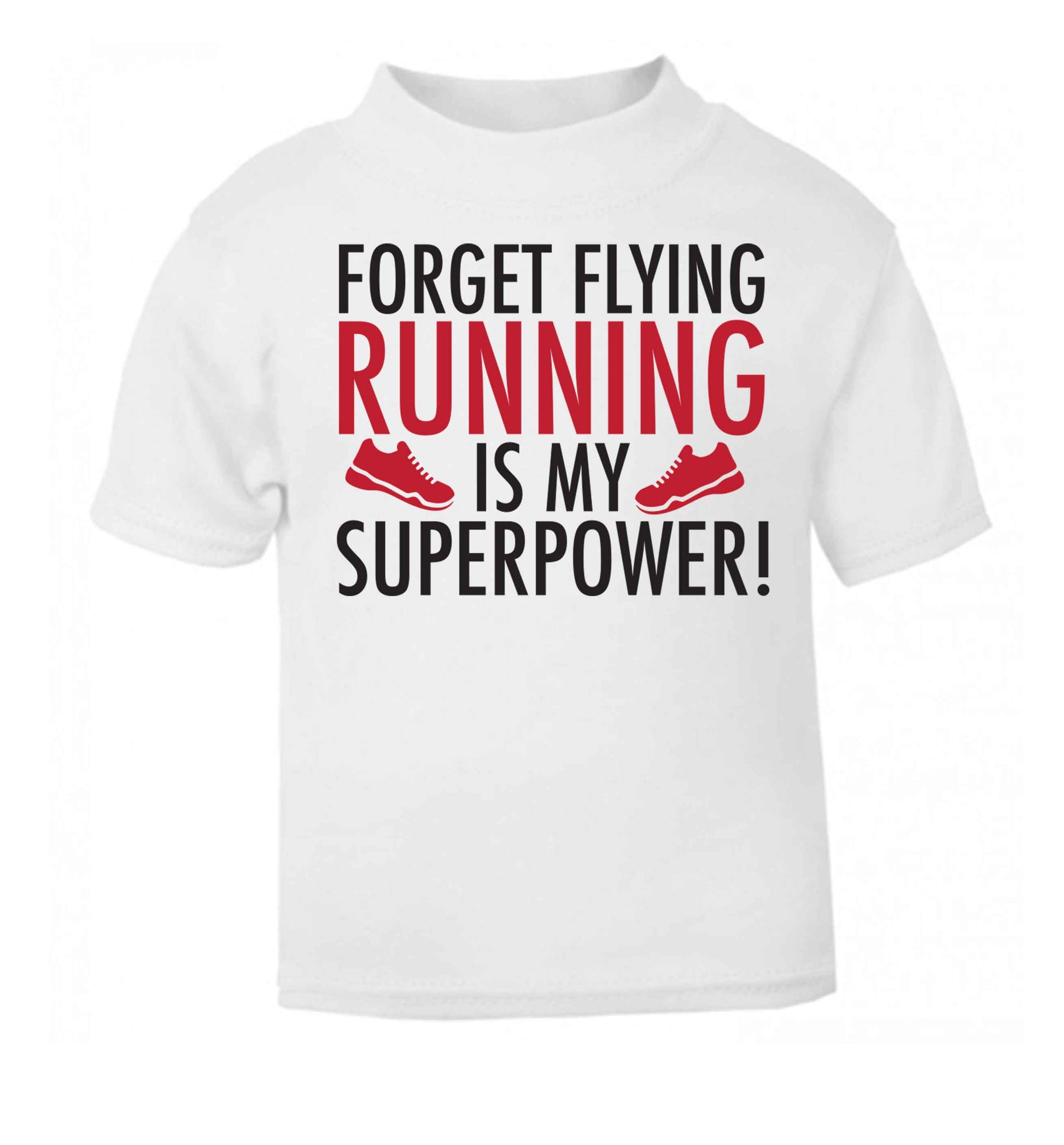Crazy running dude white baby toddler Tshirt 2 Years